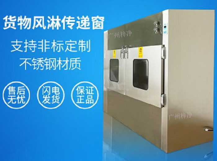 货物风淋双开门传递窗-货淋传递窗